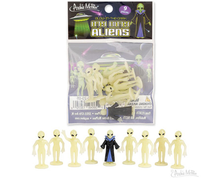 Archie McPhee® Itty Bitty Glow-n-Dark Aliens
