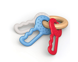 BeginAgain® Green Keys Clutching Toy - R, W, B