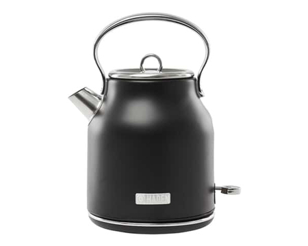 Haden Heritage® 1.7 L Traditional Stainless Steel Electric Tea Kettle - Black