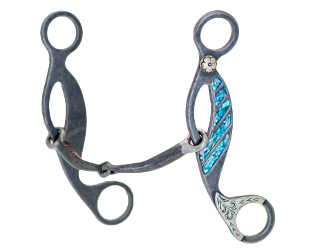 Partrade TURQUOISE SMOOTH SNAFFLE GAG BIT