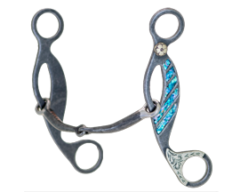 Partrade TURQUOISE SMOOTH SNAFFLE GAG BIT