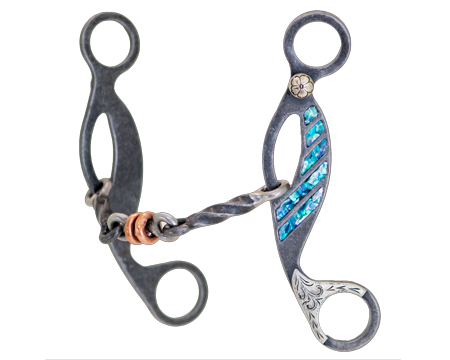 Partrade TURQUOISE TWISTED DOG BONE GAG BIT