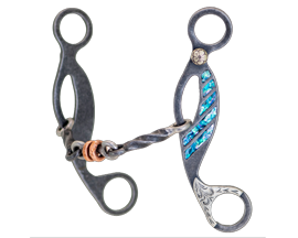 Partrade TURQUOISE TWISTED DOG BONE GAG BIT