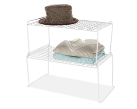 Stackable Shelf White 9"h