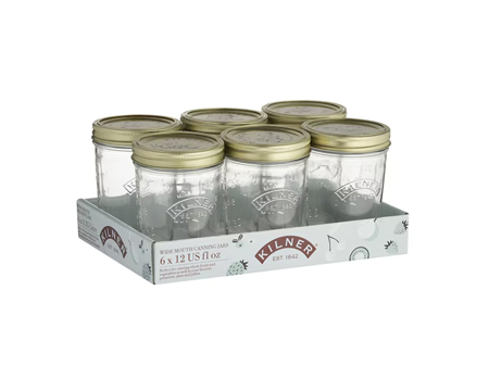 Canning Jar Wide 12oz 6pk