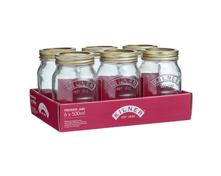 Preserve Jar Glass 17 oz 6 pk