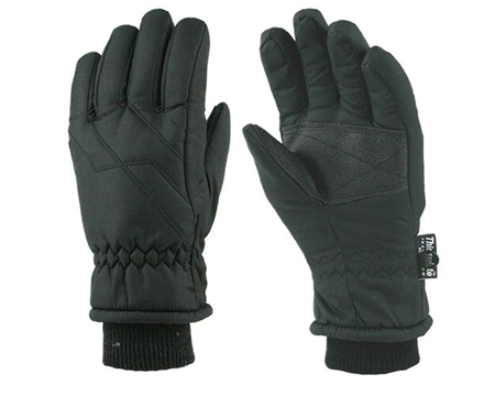 Boys 8-12 Taslon Ski Gloves Blk