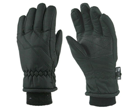 Boys 8-12 Taslon Ski Gloves Blk