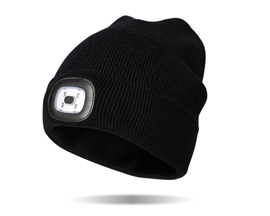 Rechargeable LED Beanie Blk