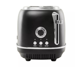 2 Slot Toaster Black and Chrome