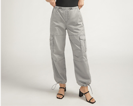 Silver Women's Parachute Cargo Pant - Cement 