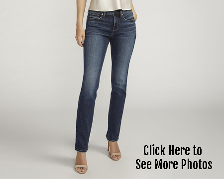 Silver Women's Suki Mid Rise Straight Leg Jeans - Indigo