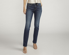 Silver Women's Suki Mid Rise Straight Leg Jeans - Indigo