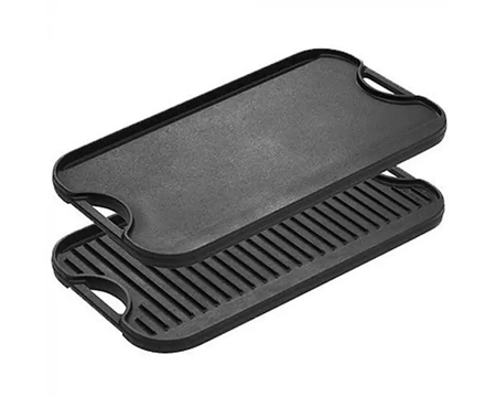 Reversible Grill & Griddle Cast Iron 10.5 x 20