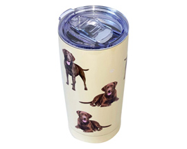 Serengeti® Ultimate 3D Tumbler 20 oz. Stainless Steel - Chocolate Lab