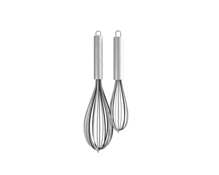 Whisk Set 2 pc Silicone & Stainless Steel 