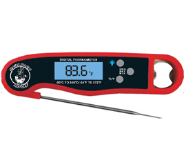 Meat Thermometer Blk/Red 1pk
