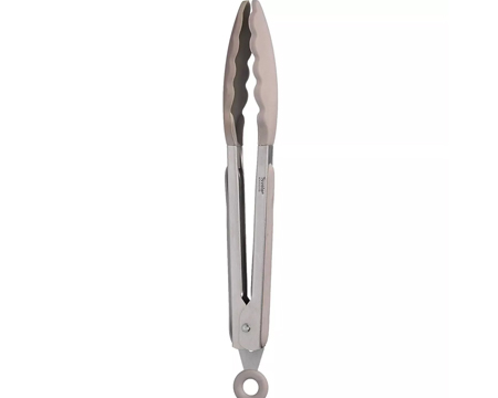 Elements Tongs Gray Silicone 9"
