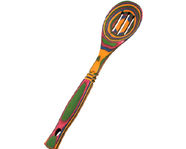 Slotted Spoon Rainbow Pakkawood