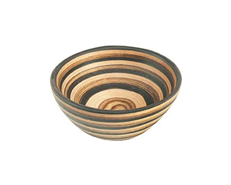 Pinch Bowl Natural Pakkawood