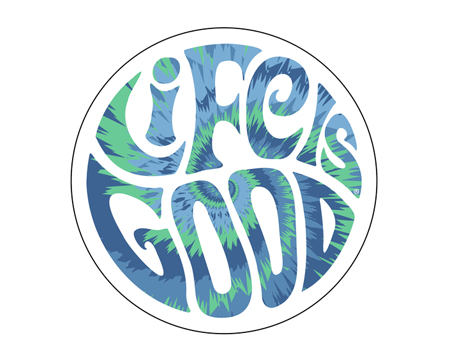Tie Dye Lig 4 Circle Sticker