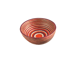 Pinch Bowl Red Pakkawood