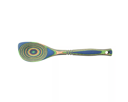 Corner Spoon Peacock Pakkawood
