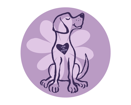 Daisy Dog 4 Circle Sticker