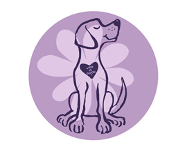 Daisy Dog 4 Circle Sticker