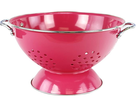 Calypso Basics by Reston Lloyd Powder Coated Enameled Colander, 5 Quart, Magenta