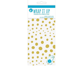 Tissue Paper White/Gold  5 ct
