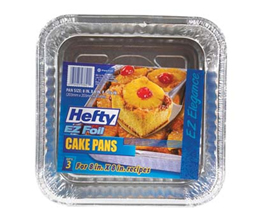 Foil Cake Pan 8" Square 3 Pack