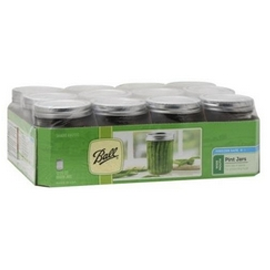 Ball® Pint Wide Mouth Mason Jars - Box of 12