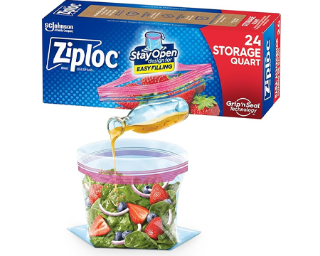 Ziploc® Storage Bags Qt 24 ct