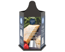 Core Kitchen® 6-Sided Multipurpose Stainless Steel Hex Grater