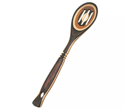 Island Bamboo® 12 in. Pakkawood Slotted Spoon - Natural