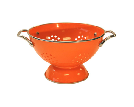Calypso Basics® 1.5 Quart. Powder Coated Enameled Colander - Orange
