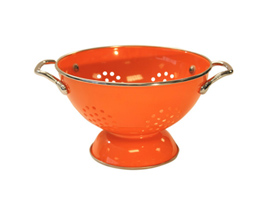 Calypso Basics® 1.5 Quart. Powder Coated Enameled Colander - Orange