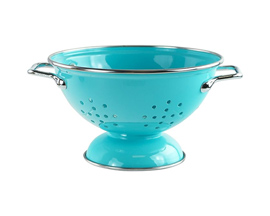Calypso Basics® 1 Quart. Powder Coated Enameled Colander - Turquoise