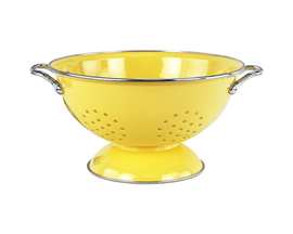 Calypso Basics® 3 Quart. Powder Coated Enameled Colander - Yellow