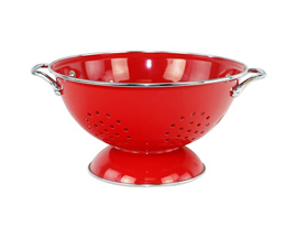 Calypso Basics® 3 Quart. Powder Coated Enameled Colander - Red