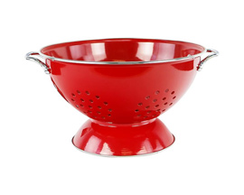 Calypso Basics® 5 Quart. Powder Coated Enameled Colander - Red