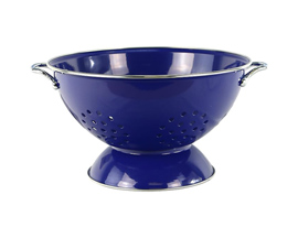 Calypso Basics® 5 Quart. Powder Coated Enameled Colander - Indigo