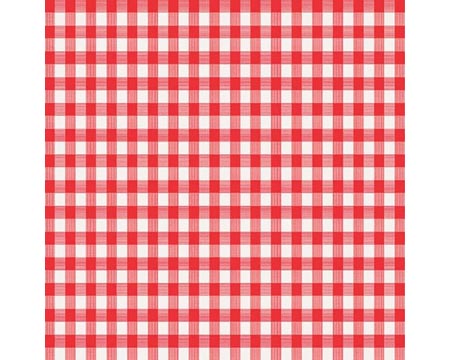 Magic Cover® 90 in. X 52 in. Checkered Plastic Tablecloth - Red/White