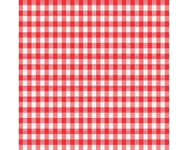 Magic Cover® 90 in. X 52 in. Checkered Plastic Tablecloth - Red/White