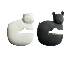 Fox Run® Pot Clip Spoon Rest English/French Bulldogs - White & Black