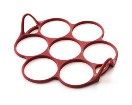 Norpro® Silicone Silver Dollar Pancake/Egg Ring 7 Count - Red