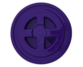 Tricorbraun® 5 gal. HDPE Plastic Round Pail Twister Lid - Purple