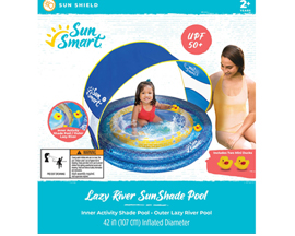 Sun Smart 10 gallon Inflatable Pool  Round Plastic 6" H X 43"