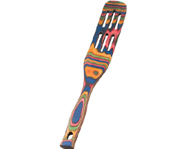 Rainbow Pakkawood Slotted Spurtle
